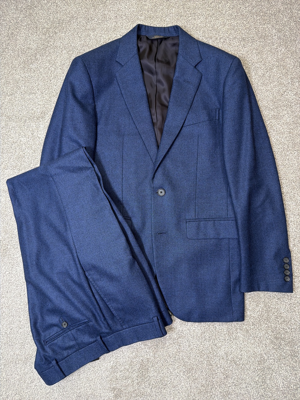 Brooks Brothers 1818 Milano USA Made Blue Suit 36S 30W